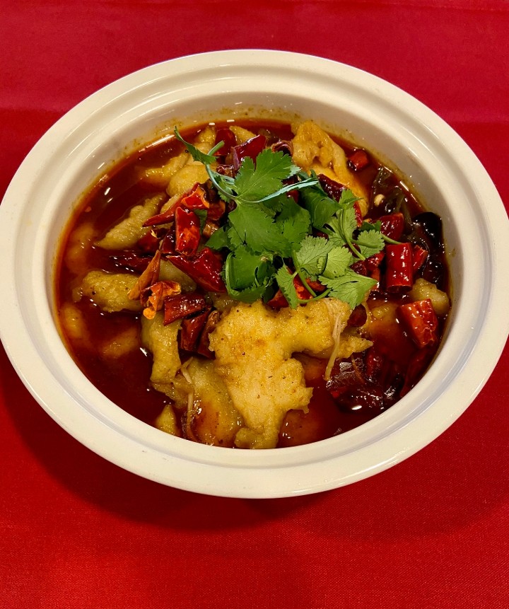 Boiled Spicy Fish Filet in Sichuan Chili Sauce