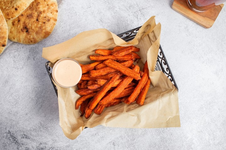 Sweet Potato Fries with Red Pepper Mayo