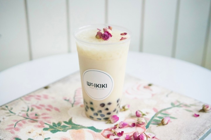 Rose Oolong Milk Tea w. Bubbles