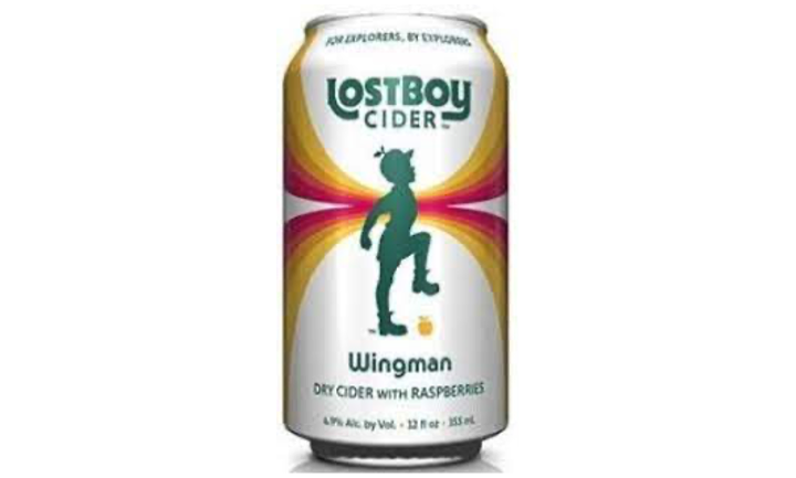 Lost Boy Wingman Raspberry Dry Cider 12oz can