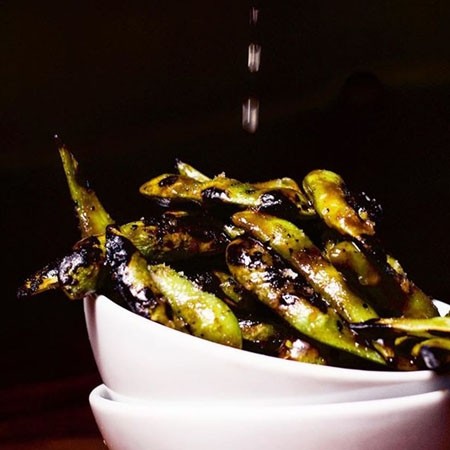 GRILLED EDAMAME - SPICY