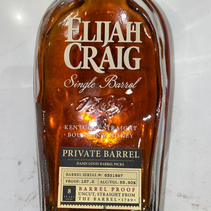Elijah Craig DGH Barrel proof Retail