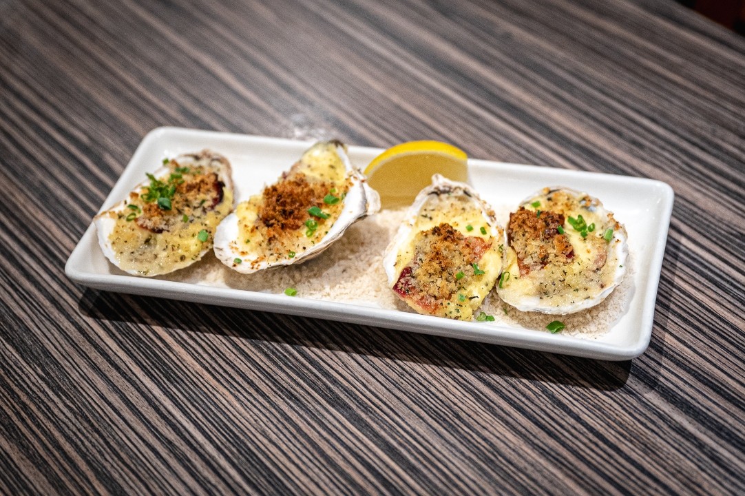 Roasted Brie & Bacon Oysters