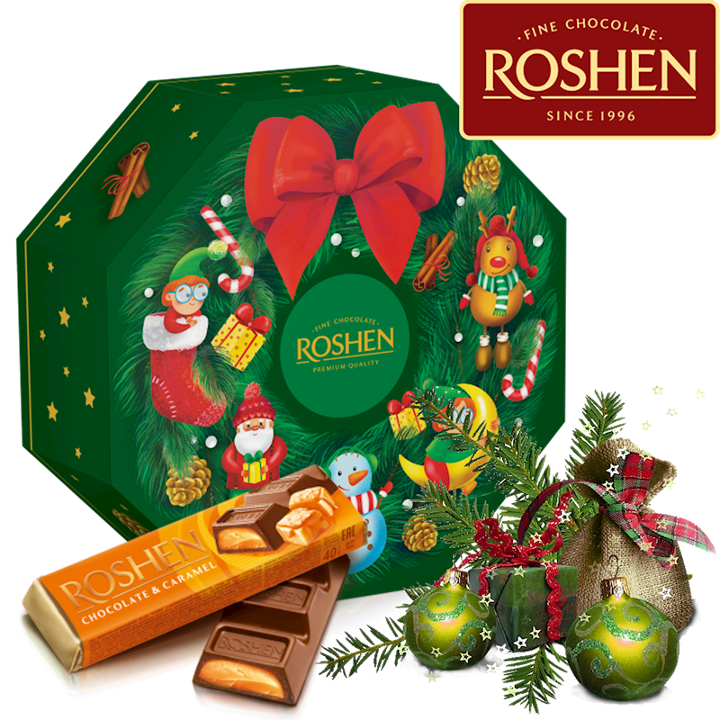 Roshen Christmas Wreath Chocolate Gift Set