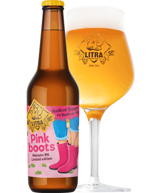 Pink Boots IPA (Craft beer from Moldova) 12 oz