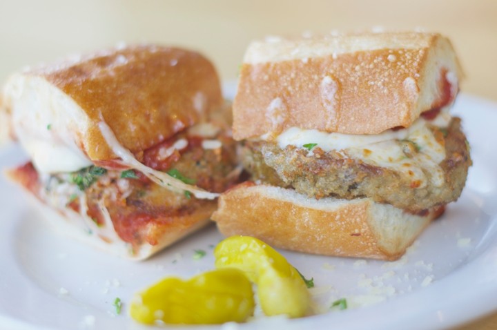 Eggplant Parmesan Sandwich