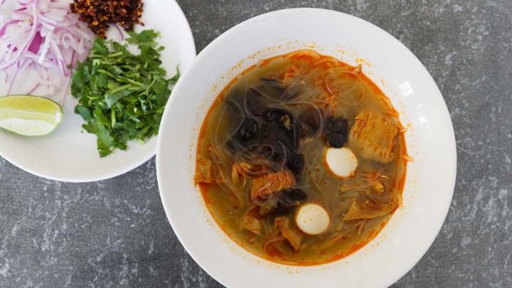 Silver (Glass) Noodle Soup (KyarSanChat)