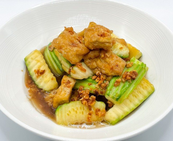 Stir Fried Tofu with Zucchini (Vegetarian)