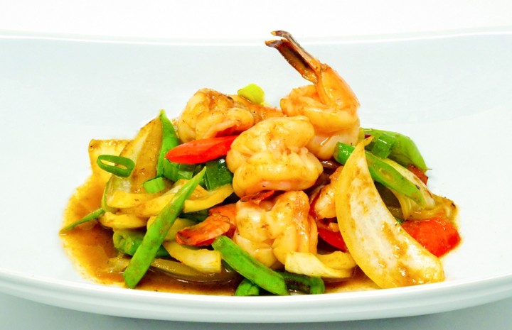 Shrimp Stir-Fried with Spicy Shrimp Paste