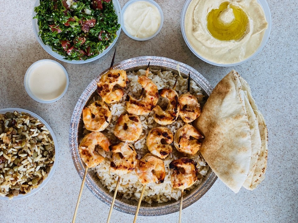 Shrimp Kabob DINNER (4 skewers)