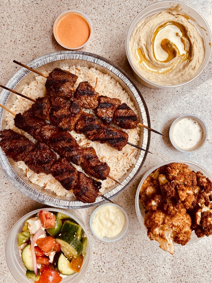 Filet Mignon Kabob DINNER (4 skewers)
