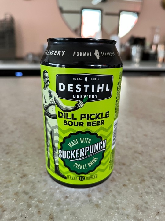 Suckerpunch Dill Pickle Sour Beer, 12oz, Destihl Brewery, Normal, IL