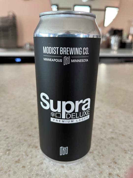 Supra Deluxe Japanese Rice Lager, Modist Brewing Co, 16oz, Minneapolis, MN