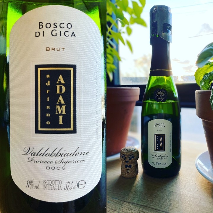 Glera/Chardonnay, Adami NV Brut "Bosco di Gica" Prosecco, Italy, 375ml