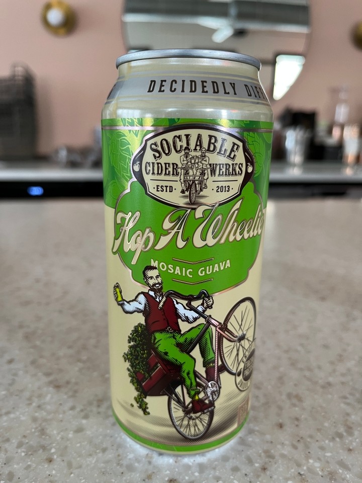 Sociable Cider, Hop a Wheelie, 16oz, Minneapolis, MN