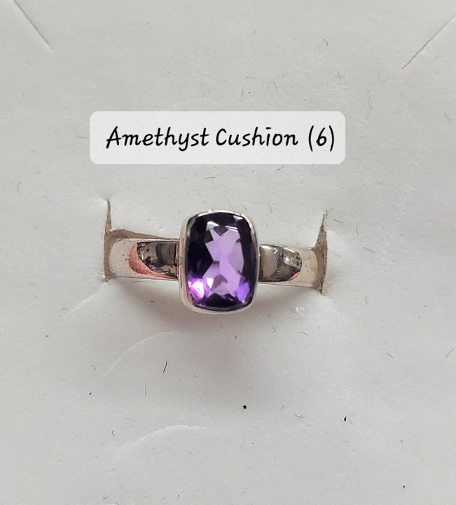 Amethyst  Bezel -Set (6)