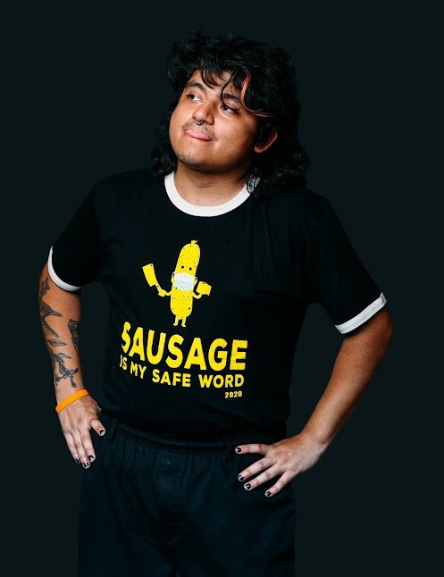 Masked Sausage is My Safe Word Ringer Tee