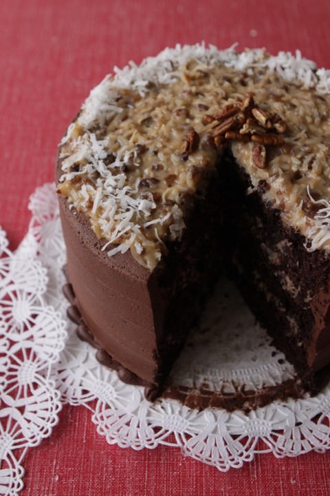 German Chocolate Cake Slice