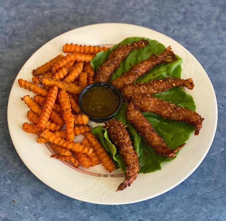 Coconut Shrimp Platter (w/ sweet potato fries)