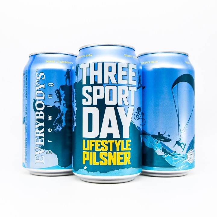12oz. Can Three Sport Day Lifestyle Pilsner