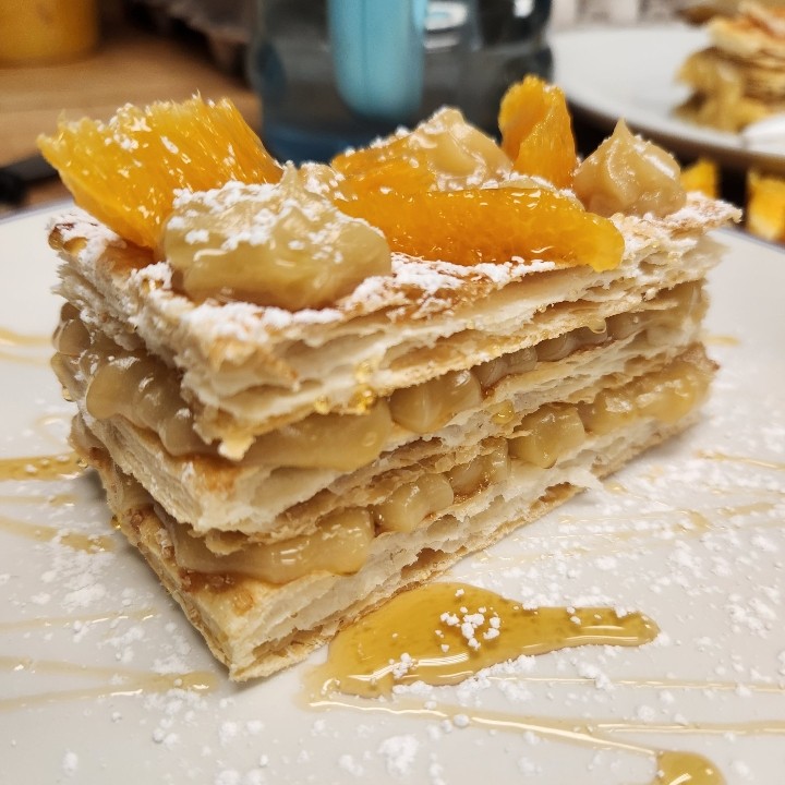 Honey and Orange Mille Feuille
