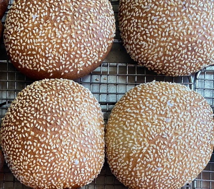 Four Sesame Burger Buns