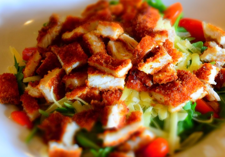 Panko Crusted Chicken Milanese Salad
