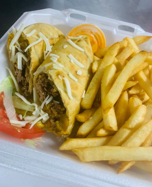 Tiffany's Food Truck Various locations - Deep Fried Cheesesteak Wrap Combo