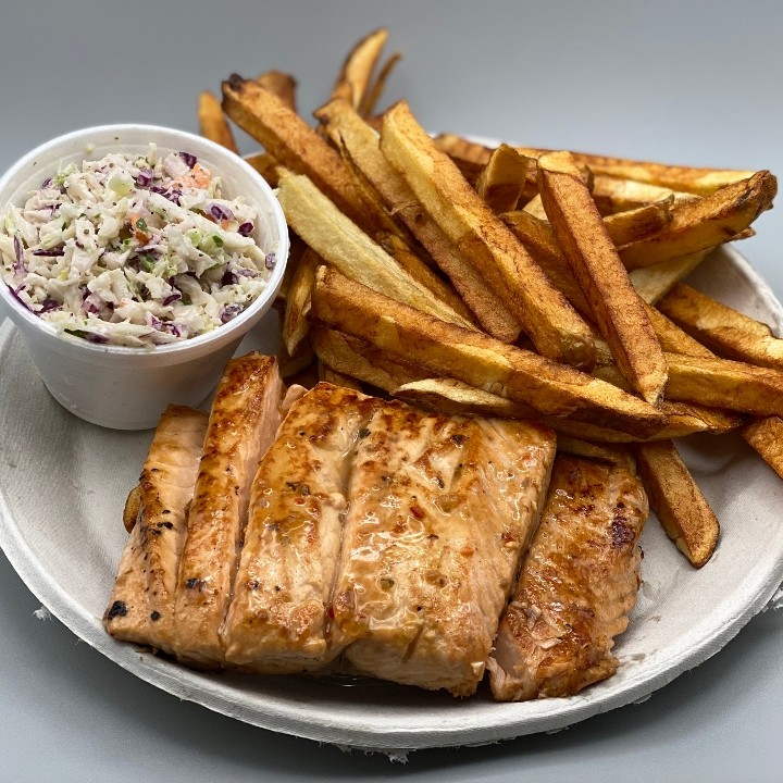 Grilled Salmon Fry Dinner