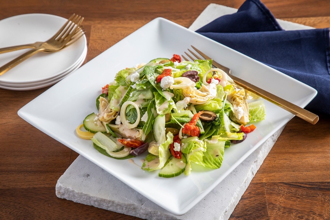 Greek Roasted Chick Pea Salad (VG+GF)