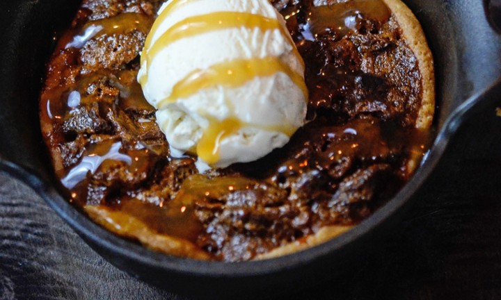 Skillet Bourbon Pecan Pie