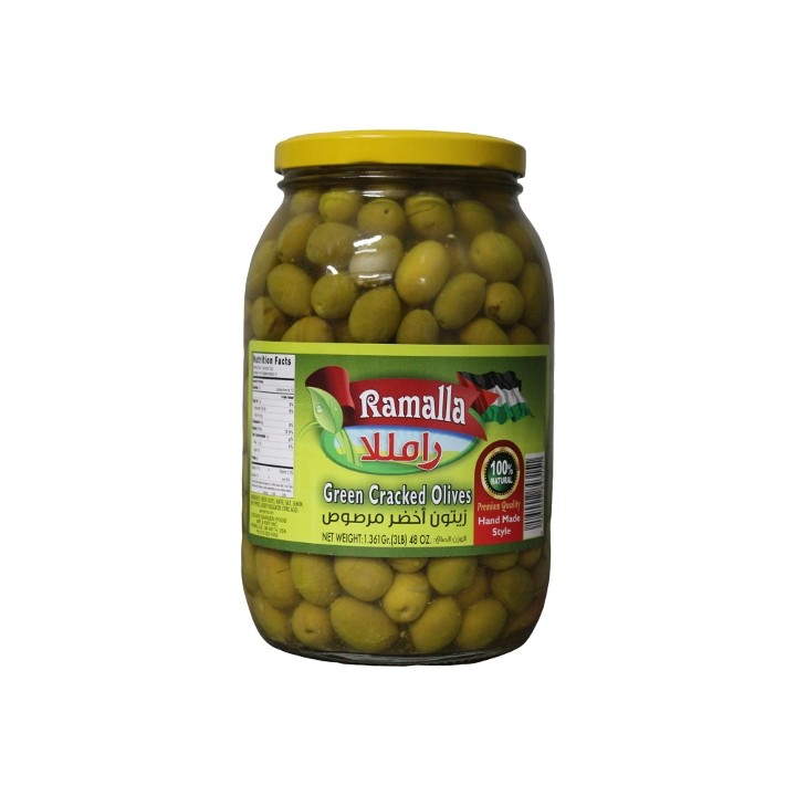 Ramalla Green Cracked Olives