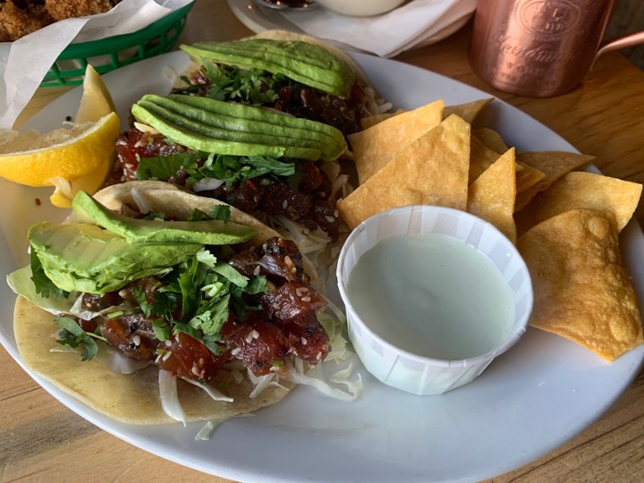 Ahi Poke Tacos