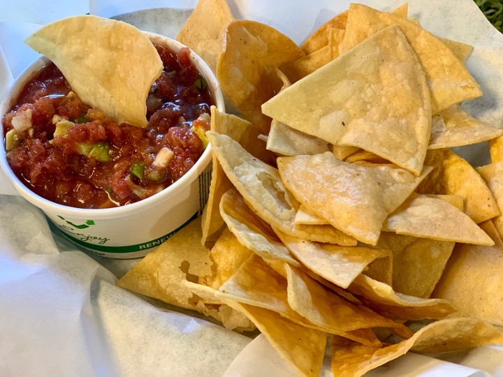 Chips and Homemade Avocado Salsa