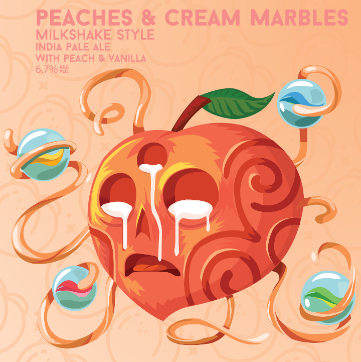 Peaches & Cream Double Marbles 4-Pack (16oz Cans)