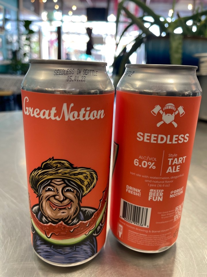 Seedless - Tart Ale - Watermelon,Dragon Fruit- 6.0%