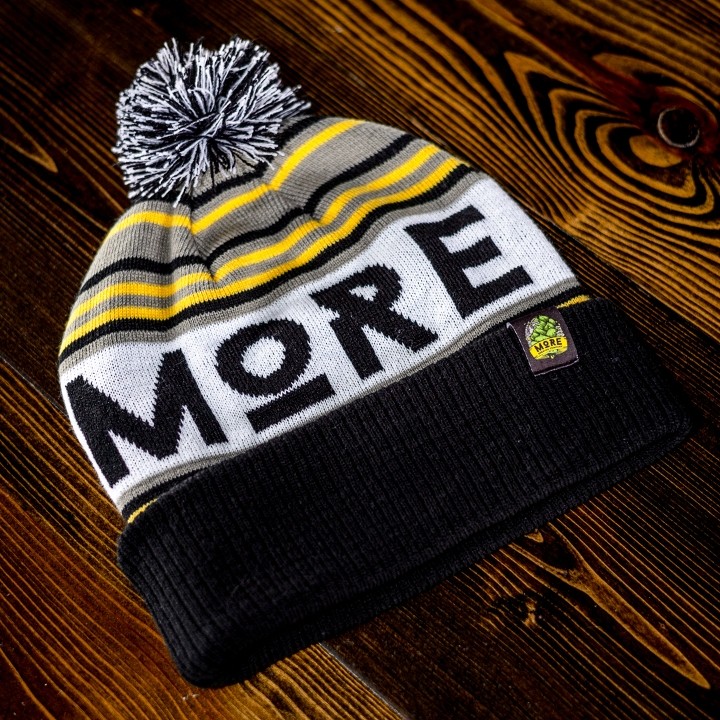 Black and Yellow Toboggan beanie