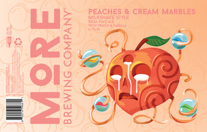 Peaches & Cream Marbles 4-Pack (16oz Cans)