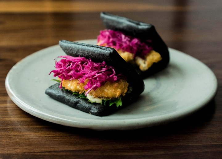 SQUID INK OYSTER BAO
