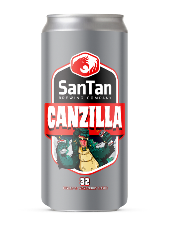 Mr. Pineapple Wheat Canzilla, 1-32oz can beer (5% ABV)
