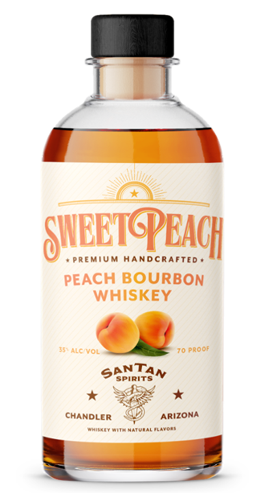 SweetPeach Peach Bourbon Whiskey, 200ml spirits (35% ABV)