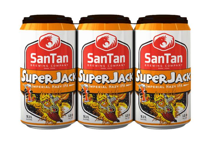 SuperJack Imperial Hazy IPA, 6pk-12oz can beer (9.1% ABV)