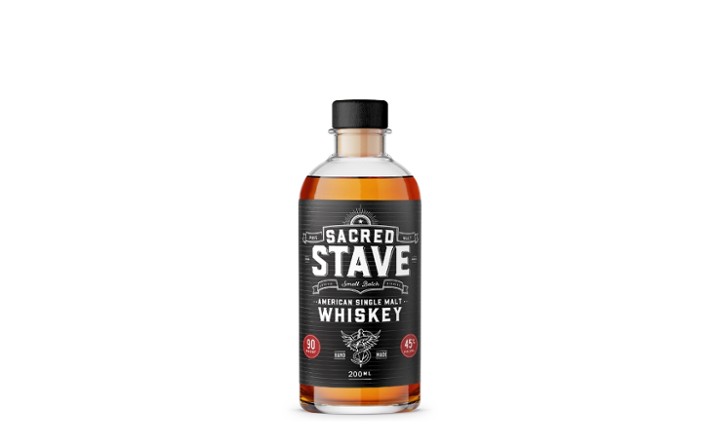 Sacred Stave Single Malt Whiskey, 200ml spirits (45% ABV)