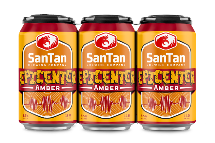 Epicenter Amber Ale 6pk-12oz can beer (5.5% ABV)