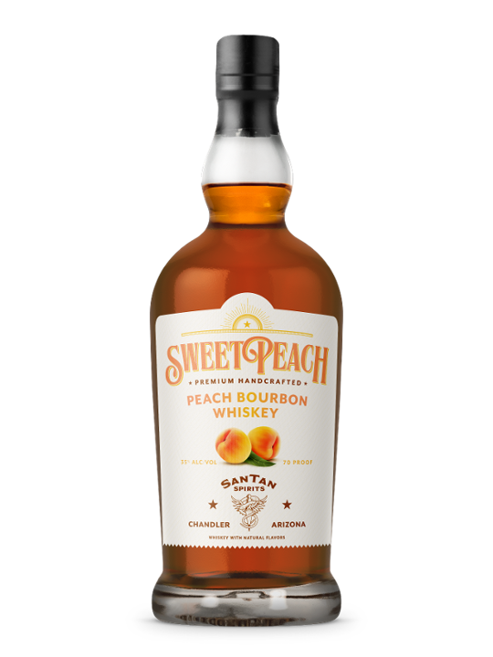 SweetPeach Bourbon Whiskey, 750ml spirits (35% ABV)