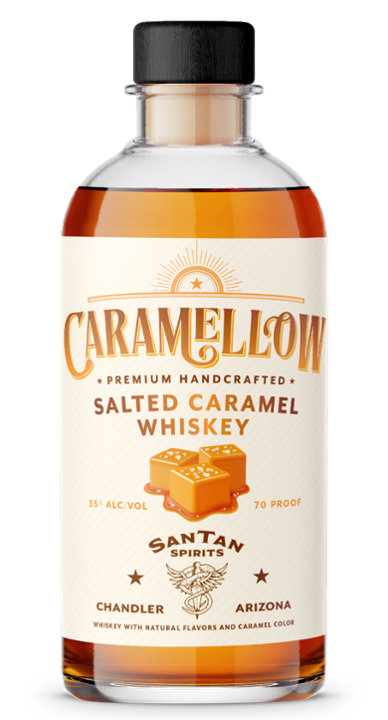 Caramellow Salted Caramel Whiskey, 200ml spirits (35% ABV)