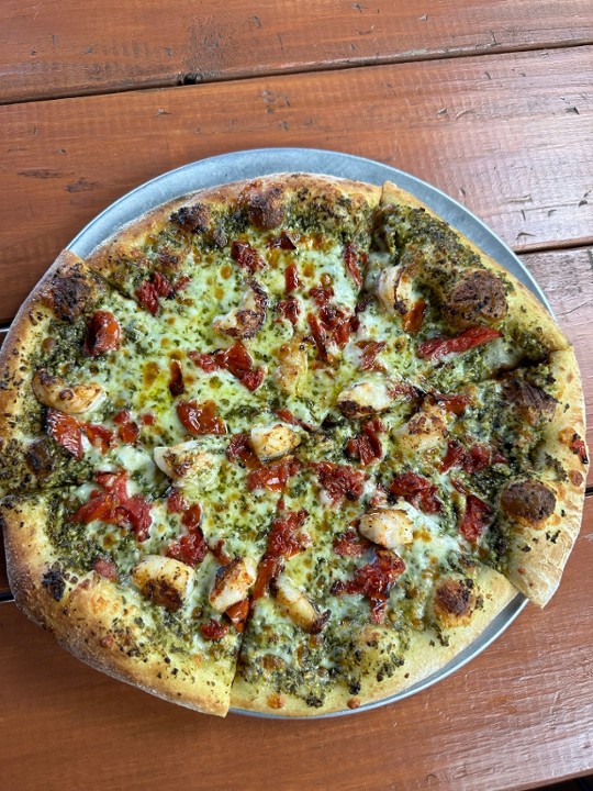 Shrimp Pesto Pizza
