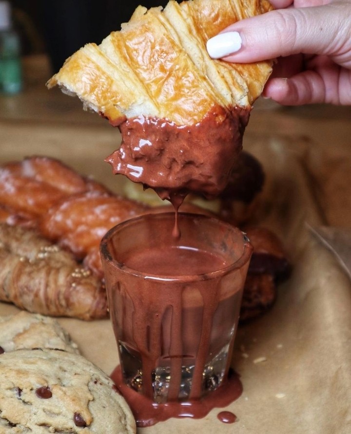 Croissant and Dipping Chocolate