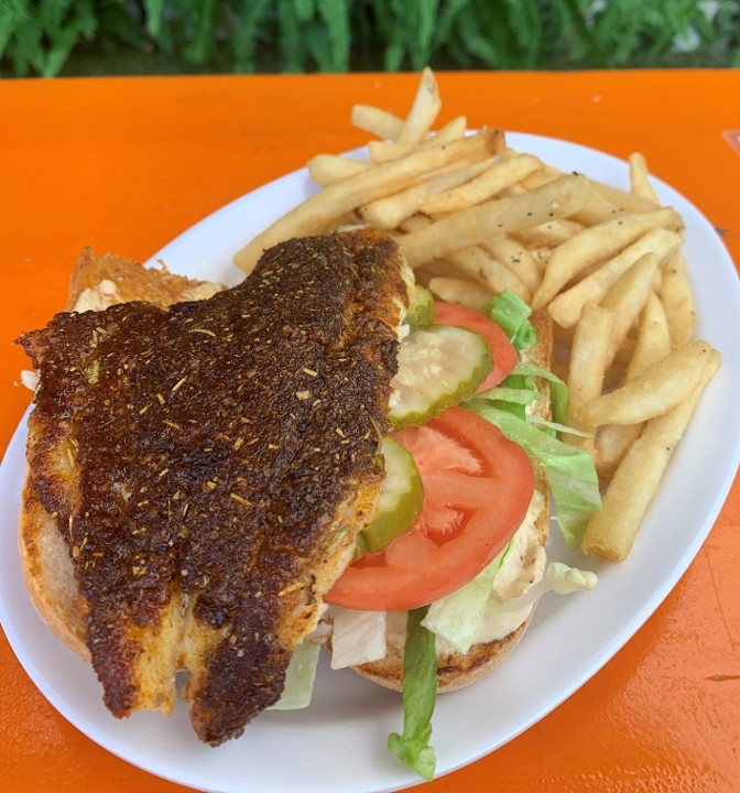 Blackened Catfish Po-Boy