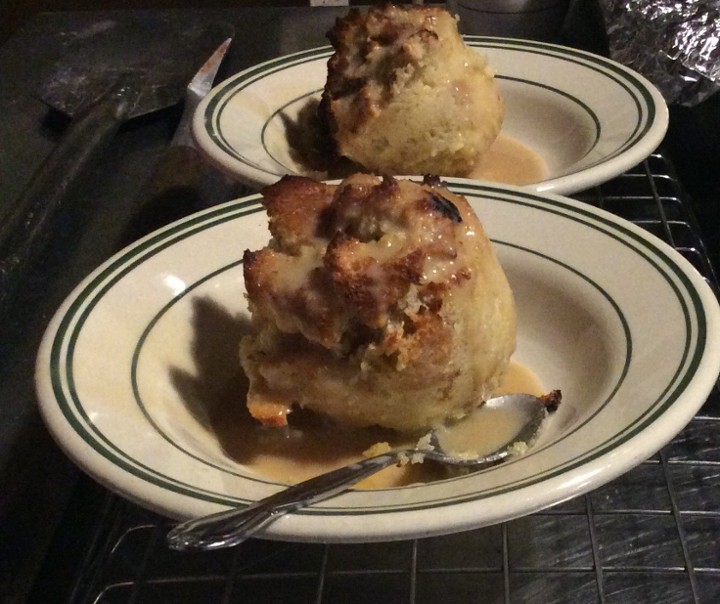 Bread Pudding w/ Maple Cream Sauce